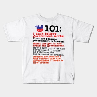 Republicanism 101: Breaking Government Kids T-Shirt